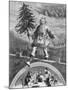 St. Nicholas Carrying Christmas Tree-null-Mounted Giclee Print