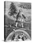 St. Nicholas Carrying Christmas Tree-null-Stretched Canvas