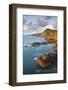 St Nicholas Chapel and Beacon Point on the Rocky Coast of Ilfracombe, Devon, England. Spring-Adam Burton-Framed Photographic Print