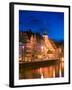 St. Nicholas Church and Ill River, Strasbourg, Haut Rhin, Alsace, France-Walter Bibikow-Framed Premium Photographic Print