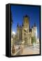 St. Nicholas Church at dusk, Ghent, Flanders, Belgium, Europe-Ian Trower-Framed Stretched Canvas