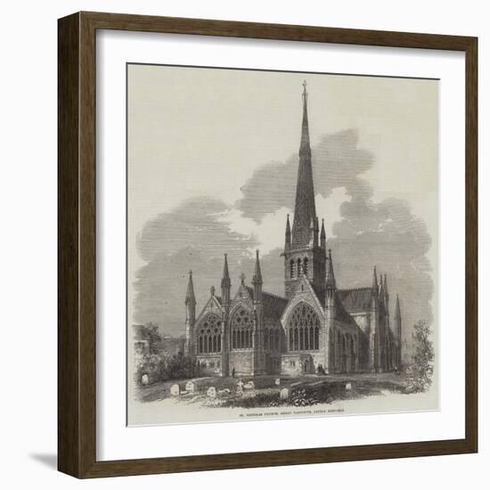 St Nicholas Church, Great Yarmouth, Lately Restored-null-Framed Giclee Print