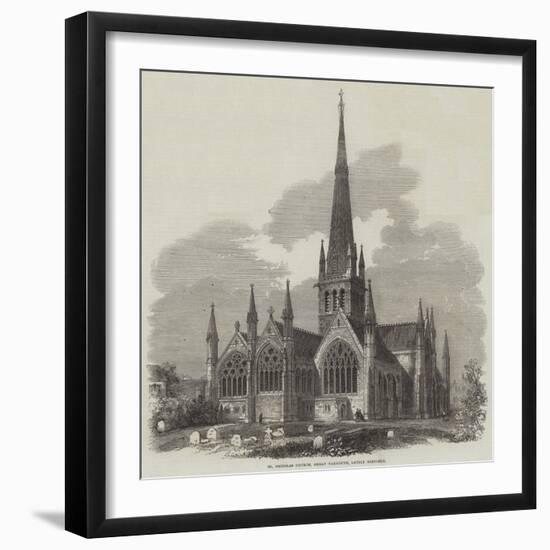 St Nicholas Church, Great Yarmouth, Lately Restored-null-Framed Giclee Print