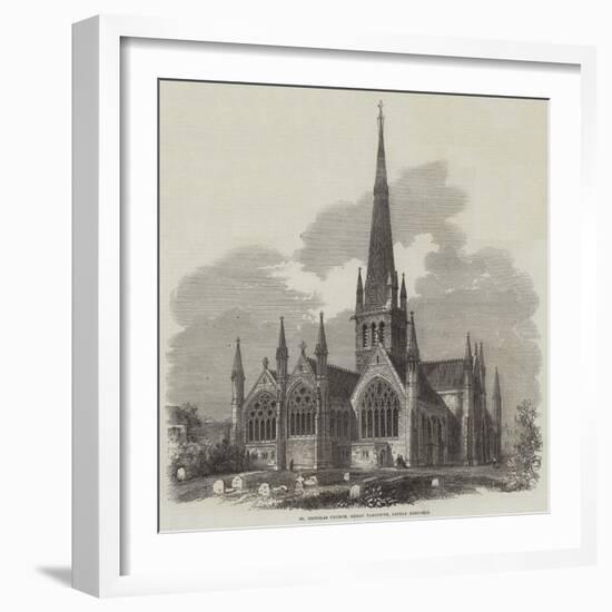 St Nicholas Church, Great Yarmouth, Lately Restored-null-Framed Giclee Print