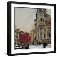 St Nicholas from the Square, Prague-Susan Brown-Framed Giclee Print