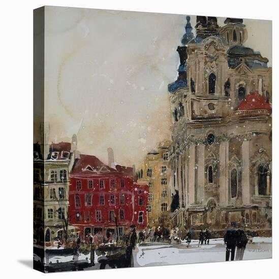 St Nicholas from the Square, Prague-Susan Brown-Stretched Canvas