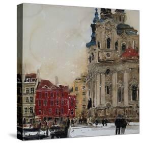 St Nicholas from the Square, Prague-Susan Brown-Stretched Canvas