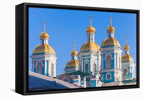 St. Nicholas Naval Cathedral, Saint-Petersburg, Russia-Eugene Sergeev-Framed Stretched Canvas