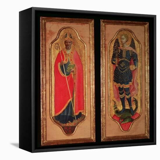 St. Nicholas of Bari and St. Michael, C.1423-Fra Angelico-Framed Stretched Canvas