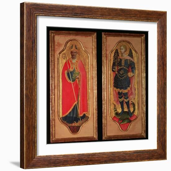 St. Nicholas of Bari and St. Michael, C.1423-Fra Angelico-Framed Giclee Print