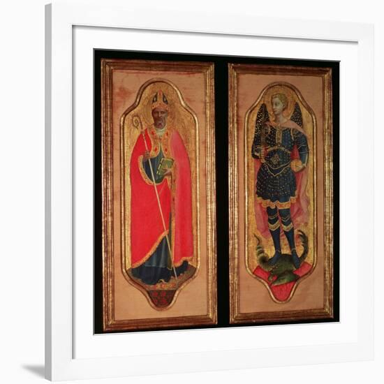 St. Nicholas of Bari and St. Michael, C.1423-Fra Angelico-Framed Giclee Print