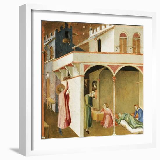 St Nicholas Offering Three Poor Girls their Dowry-null-Framed Giclee Print