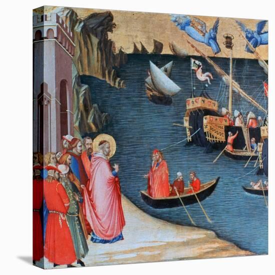 St Nicholas Saves Mira from Famine, C1327-1332-Ambrogio Lorenzetti-Stretched Canvas