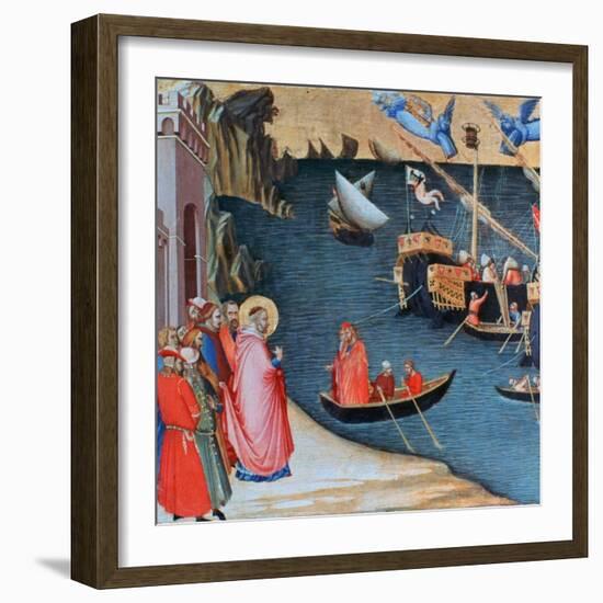 St Nicholas Saves Mira from Famine, C1327-1332-Ambrogio Lorenzetti-Framed Giclee Print