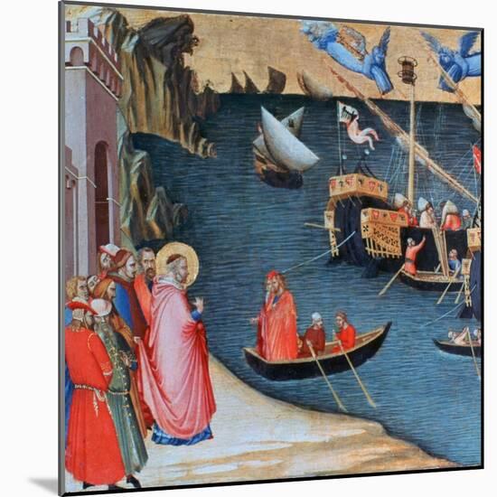 St Nicholas Saves Mira from Famine, C1327-1332-Ambrogio Lorenzetti-Mounted Giclee Print