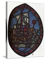 'St Nicholas window in the Jerusalem Chamber of Westminster Abbey: Nicholas and the false pilgrim'-Unknown-Stretched Canvas