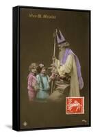 St Nicolas Brings Gifts-null-Framed Stretched Canvas