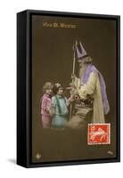 St Nicolas Brings Gifts-null-Framed Stretched Canvas