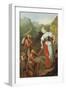 St. Notburga, Distributing Alms to the Poor-Johann Georg Hoettinger-Framed Giclee Print