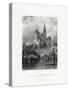 St Omer and the Cathedral, Strasbourg, France, 19th Century-W Richardson-Stretched Canvas