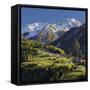 St. Oswald, Puster Valley, Tirol, Gailtal, Carnic Alps, East Tyrol, Tyrol, Austria-Rainer Mirau-Framed Stretched Canvas