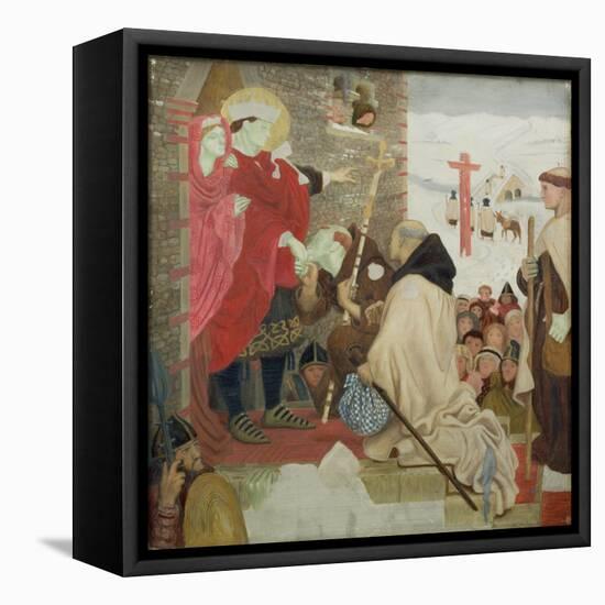 St. Oswald Receiving St. Aidan (St. Oswald Sending Missionaries into Scotland)-Ford Madox Brown-Framed Stretched Canvas
