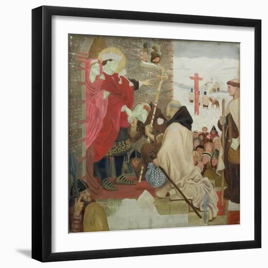 St. Oswald Receiving St. Aidan (St. Oswald Sending Missionaries into Scotland)-Ford Madox Brown-Framed Giclee Print