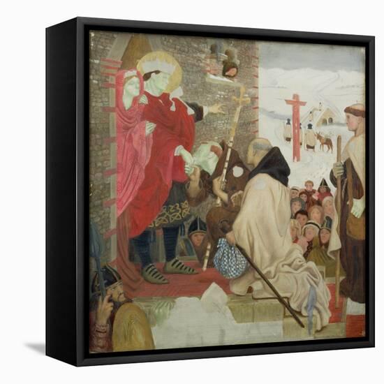 St. Oswald Receiving St. Aidan (St. Oswald Sending Missionaries into Scotland)-Ford Madox Brown-Framed Stretched Canvas