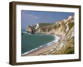 St. Oswald's Bay Beach and Cliffs, Dorset, England, United Kingdom, Europe-Rainford Roy-Framed Photographic Print