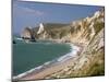 St. Oswald's Bay Beach and Cliffs, Dorset, England, United Kingdom, Europe-Rainford Roy-Mounted Photographic Print