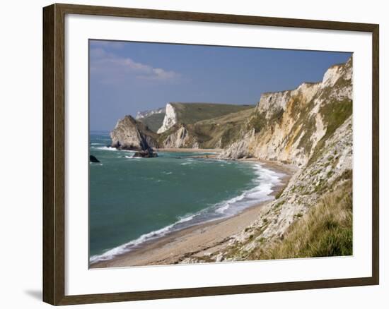 St. Oswald's Bay Beach and Cliffs, Dorset, England, United Kingdom, Europe-Rainford Roy-Framed Photographic Print