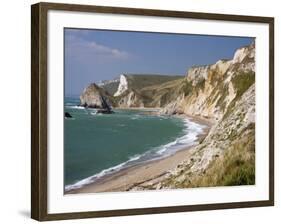 St. Oswald's Bay Beach and Cliffs, Dorset, England, United Kingdom, Europe-Rainford Roy-Framed Photographic Print