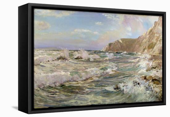 St. Oswald's Bay, Lulworth-Sir David Murray-Framed Stretched Canvas