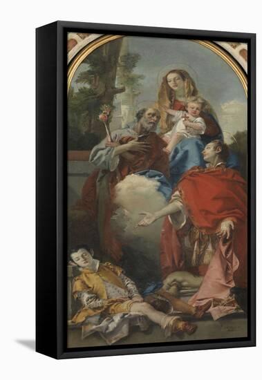 St. Oswald Who Asks for the Healing of the Child-Giandomenico Tiepolo-Framed Stretched Canvas