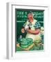 "St. Paddy Cake for Policemen," Saturday Evening Post Cover, March 16, 1940-Albert W. Hampson-Framed Giclee Print