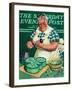 "St. Paddy Cake for Policemen," Saturday Evening Post Cover, March 16, 1940-Albert W. Hampson-Framed Giclee Print