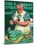 "St. Paddy Cake for Policemen," Saturday Evening Post Cover, March 16, 1940-Albert W. Hampson-Mounted Giclee Print