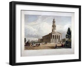 St Pancras New Church on the Euston Road, London, C1822-T Kearnan-Framed Giclee Print