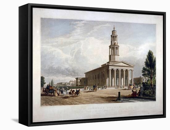 St Pancras New Church on the Euston Road, London, C1822-T Kearnan-Framed Stretched Canvas