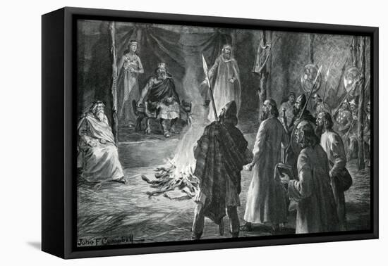 St Patrick in the Hall of Tara-G.F. Scott Elliot-Framed Stretched Canvas