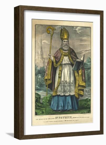 St Patrick, Pub. Currier and Ives, C.1860-null-Framed Giclee Print