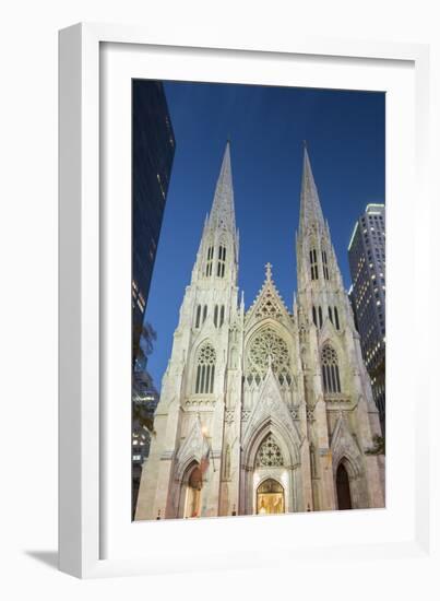 St. Patrick's Cathedral, 5th Avenue, Manhattan, New York-Rainer Mirau-Framed Photographic Print