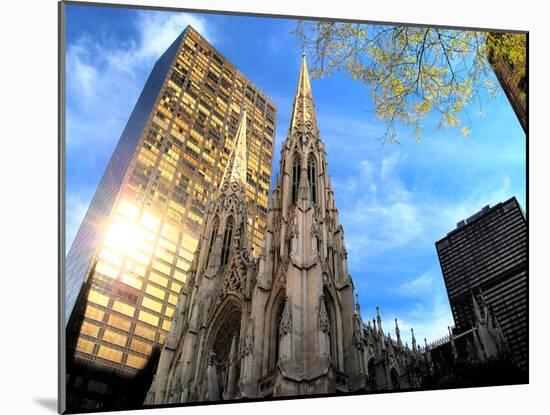 St. Patrick's Cathedral and Other Buildings on 5th Avenue, New Y-Sabine Jacobs-Mounted Photographic Print