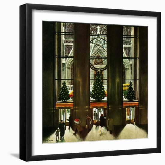 "St. Patrick's Cathedral at Christmas," December 3, 1949-John Falter-Framed Premium Giclee Print