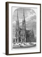 St. Patrick's Cathedral, Fifth Avenue, between Fiftieth and Fifty-First Streets, New York.-null-Framed Giclee Print