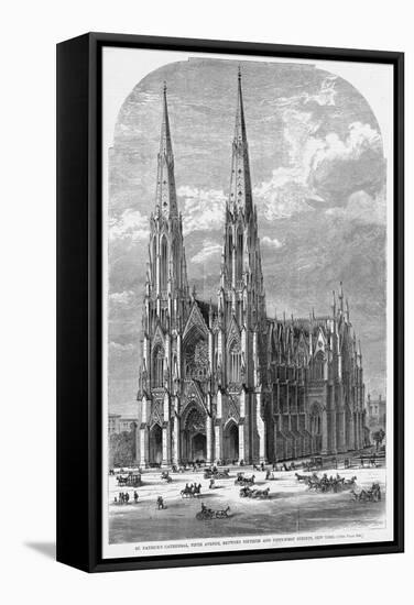 St. Patrick's Cathedral, Fifth Avenue, between Fiftieth and Fifty-First Streets, New York.-null-Framed Stretched Canvas