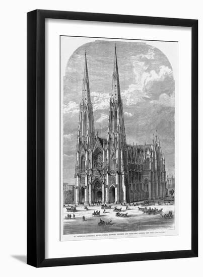 St. Patrick's Cathedral, Fifth Avenue, between Fiftieth and Fifty-First Streets, New York.-null-Framed Giclee Print