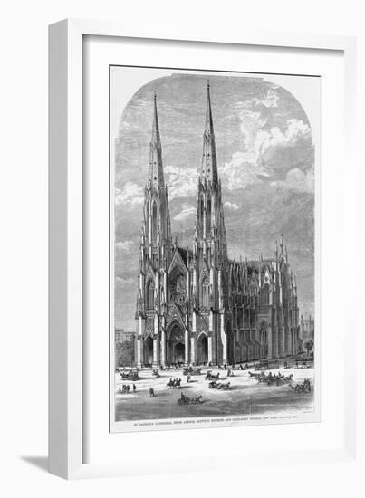 St. Patrick's Cathedral, Fifth Avenue, between Fiftieth and Fifty-First Streets, New York.-null-Framed Giclee Print