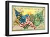 St. Patrick's Day, American and Irish Flags-null-Framed Art Print