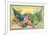 St. Patrick's Day, American and Irish Flags-null-Framed Art Print